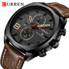 Reloj CURREN Sports Watch Men Chronograph Waterproof Leather Strap Watches Mens Luxury Brand Men&#39;s Wristwatch Quartz Male Clock