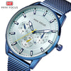 MINI FOCUS Fashion Quartz Watch Men Luxury Top Brand Steel Men Blue Watches Waterproof Wristwatch Man Dress Casual Clock Male