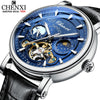 CHENXI Top Brand Automatic Quartz Watch for Men Fashion Casual Waterproof Machinery Wristwatches Fasjion Blue Dial Male Clock