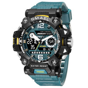SMAEL Brand Outdoor Sport Men&#39;s Watch Digital-Analog Dual Display Quartz Waterproof Wristwatches for Male Clock Youth Stopwatch
