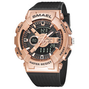 SMAEL Men Sport Watches For Men Alarm Military Stopwatch LED Digital Back Light Dual Time Display 8006 Male Wristwatch Army