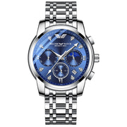 BELUSHI Men Watches Top Brand Luxury Fashion Chronograph Clock Sports Quartz Men Watch Full Steel Waterproof Luminous Wristwatch