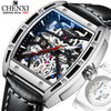 CHENXI New 2022 Mechanical Men Sport Watch Top Brand Waterproof Luxury Skeleton Mens Automatic Wrist Watches Leather Clock