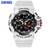 SMAEL Military Watches Men Sport Watch Waterproof Wristwatch Stopwatch Alarm LED Light Digital Watches Men Big Dial Clock 8043