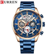 Top Brand CURREN Full Steel Mens Quartz Wristwatch Chronograph Relogio Masculino Fashion Sport Waterproof Wrist Watch Man