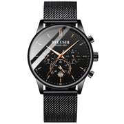 BELUSHI Top Brand Luxury Men Watch Full Steel Waterproof Sport Quartz Mens Watches With Chronograph Wristwatch Relogio Masculino