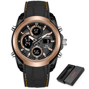SMAEL Mens Sports Watches Fashion Waterproof LED Analog Digital Watch Men Multifunction Military Backlight Clock Male WristWatch