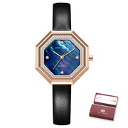 MINI FOCUS Women Watch Unique design Top Luxury Brand Genuine Leather Strap Reloj Mujer Luxury Quartz Ladies Watch Montre Femme