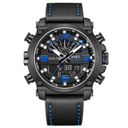 SMAEL Fashion Brand Watch Men Leather Sport Watches Rosegold Waterproof Quartz Wristwatches Chronograph Male Clock