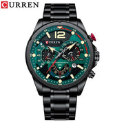 CURREN Wristwatch Men&#39;s Fashion Quartz Watch Stainless Steel Chronograph Watches For Men Sport Date Male Clock With Luminous