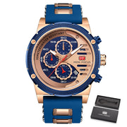 MINI FOCUS Fashion Mens Quartz Watches Multifunciton Chronograph Sports Watch Top Brand Luxury Waterproof Wristwatch+gift box