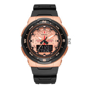 SMAEL Men&#39;s Sports Watch Quartz Digital Waterproof Led Electronics Casual Men Watches Dual Time Display Chronograph Wristwatches