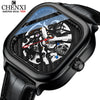 CHENXI Top Luxury Brand Men Watch Automatic Mechanical Tourbillon Clock Fashion Casual Leather Waterproof Business Wristwatches