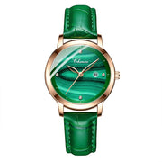 CHENXI Top Brand Luxury Women Elegant Quartz Watch Malachite Green Casual Waterproof Leather Ladies Wristwatch Relogio Feminino