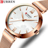 CURREN New Women Watch Top Brand Luxury Ladies Fashion Simple Stainless Steel Quartz Watches Female Waterproof Date Wristwatch