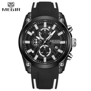 MEGIR Fashion New Mens Watches Top Luxury Brand Sport Quartz Watch Men Chronograph Waterproof Luminous Wristwatch Date Clock