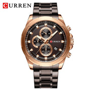 CURREN Top Brand Mens Watches Luxury Stainless Steel Quartz Watch Men Fashion Chronograph Sport Male Date Waterproof Wrist Watch