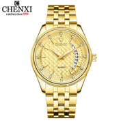 CHENXI Luxury Brand Men Watches Stainless Steel Sport Quartz Watch Men Waterproof Business Calendar Wristwatch Relogio Masculino