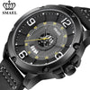 SMAEL Watch Men Fashion Sport Calendar Quartz Wrist Watch Classic Black Leather Waterproof Watches Luxury Military Male Clock