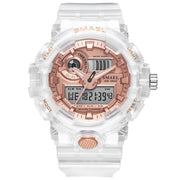 SMAEL Sport Watch Men Waterproof Top Brand Digital Watches Quality Plastic Watch Band Dual Display Wristwatch Relogio Masculino