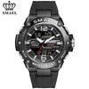 SMAEL Brand New Mens Sport Waterproof Wristwatch Fashion Double Display Digital Quartz Watch Men LED Military Army Date Watches