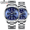 CHENXI Stainless Steel Couple Quartz Watch Waterproof Wristwatches for Men Women Top Luxury Brand Fashion Casual Analog Clock