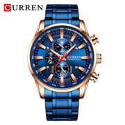 CURREN Luxury Brand Men&#39;s Watch Chronograph Men Sport Quartz Clock Stainless Steel Mens Watches Waterproof Relogio Masculino