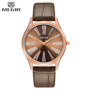 MEGIR Women Watch Top Luxury Brand Fashion Ladies Quartz Wrist Watch Casual Leather Waterproof Female Clock Relogio Feminino