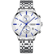 CHENXI Fashion Stainless Steel Men Watch Top Brand Luxury Sport Waterproof Quartz Wrist Watch Chronograph Date Clock Men Watches