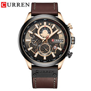 CURREN Mens Watches Fashion Leather Sport Quartz Watch Men Top Brand Luxury Waterproof Military Chronograph Relogio Masculino