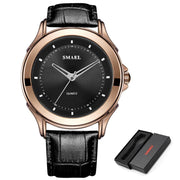 SMAEL Brand Luxury Men Business Quartz Watch Fashion Leather Waterproof Analog Clock Mens Watches Wristwatch Relogio Masculino