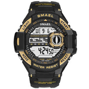 SMAEL Men PU Sport Watch Hot Top Brand Mens Digital Watches for Men&#39;s Waterproof Military Electronic Wristwatch Male Clock Reloj