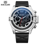 MEGIR Fashion Mens Creative Watches Top Brand Luxury Big Dial Chronograph Quartz Watch Men Sport Waterproof Military Wristwatch