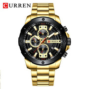 Newest CURREN Men Watch Military Waterproof Sport Mens Watches Top Brand Stainless Steel Chronograph Clock Men WristWatch