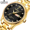 CHENXI Golden Stainless Steel Men Quartz Watch Male Fashion Luxury Quartz-Wristwatches Clock Gold Watches Relogio Masculino