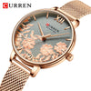 CURREN Women Watches Top Brand Luxury Rose Gold Bracelets Watch Ladies Stainless Steel Quartz Lady Wristwatches Relogio Feminino