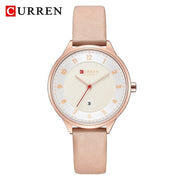 CURREN Brand Luxury Women Watches Ladies Wristwatch Ultra thin Quartz Leather Watch Woman Rose Gold Quartz-watch Clock