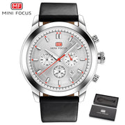 MINI FOCUS Watch Men&#39;s Luxury Sports Fashion Top Brand Man Quartz Watches Leather Timing Waterproof Clock Men Relogio Masculin