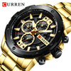 Newest CURREN Men Watch Military Waterproof Sport Mens Watches Top Brand Stainless Steel Chronograph Clock Men WristWatch