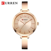 CURREN Fashion Gold Watches Women Watch Brand Luxury Ultra Thin Quartz Female WristWatch Woman Romantic Clock Relogio Feminino