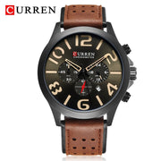 Fashion Chronograph CURREN Mens Watches Analog Quartz Waterproof Sport Wrist Watch Men Military Leather Relogio Masculino