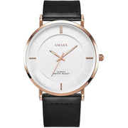 SMAEL Fashion 8MM Ultra-thin Mens Watches Leather Strap Simple style Business Men Waterproof Watch Male Clock Relogio Masculino