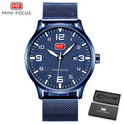 MINI FOCUS Simple Watch Men&#39;s Watch Top Brand Luxury Watches Man Thin Casual Fashion Date Display Clock Men Quartz Wristwatches