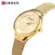 CURREN Women Watches New Luxury Brand Analog Clock Watch Ladies Waterproof Stainless Steel Quartz Wristwatch Relogio Feminino