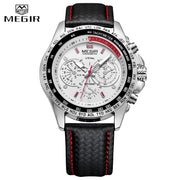 MEGIR Watches Men&#39;s Quartz Wrist Watches Top Brand Luxury Male Fashion Casual Luminous Waterproof Clock Leather Watch Hot 1010