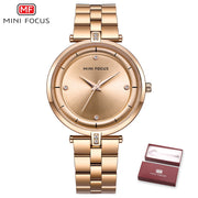 MINI FOCUS Watches Women Top Brand Luxury Quartz Watch Women Fashion Relojes Mujer Stainless Steel Ladies Quartz Wrist Watches