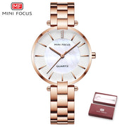 MINI FOCUS Women Watches Luxury Brand Casual Fashion Ladies Quartz Womens Dress Watch Ladys Montre Femme WristWatch Female Clock