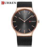 CURREN Luxury Brand Watch Analog Display Clock Men&#39;s Quartz Wrist Watch Steel Mesh Slim Watch Mens Watches relogio masculino