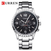 CURREN Full Steel Mens Watches Fashion Sport Quartz Waterproof Watch Men Stainless Steel Military Wristwatches Clock Relojes