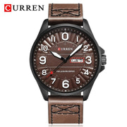 CURREN Fashion Sport Men Watches Men&#39;s Leather Strap Quartz Wrist Watch Men Top Brand Luxury Chronograph Waterproof Clock Male